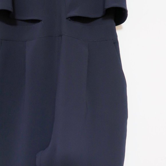 Zara Midnight Navy Layered Jumpsuit M - Picture 7 of 11